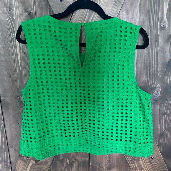 Kate Spade Vibrant Green Eyelet Tank Top - Picture 3 of 3